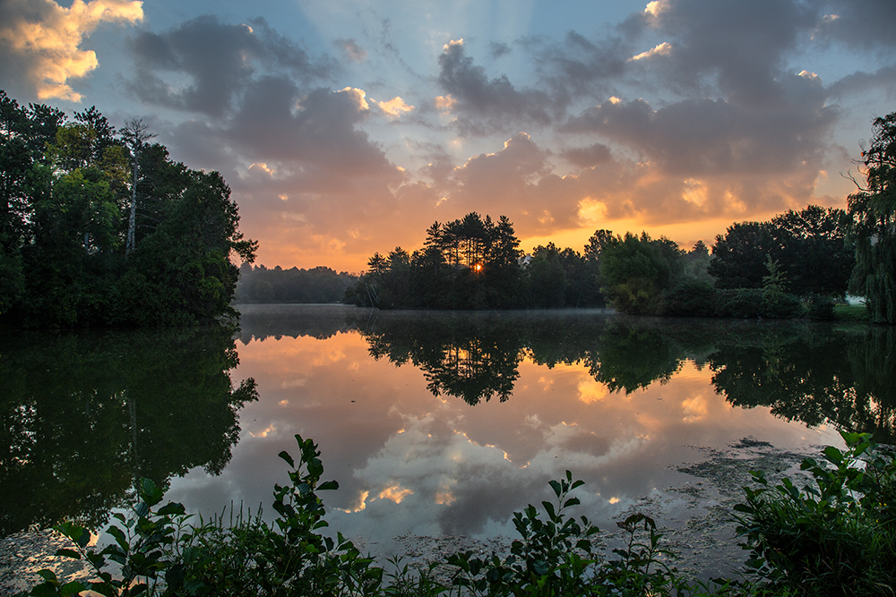 Sunrise over the lagoon