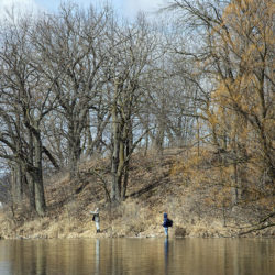 Two people fishing at Pike Lake