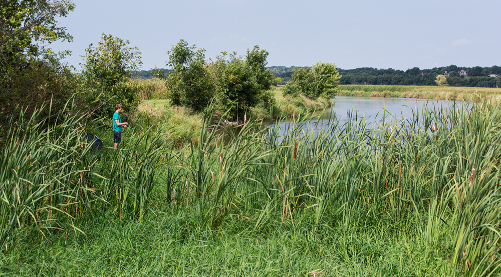 Fishing in the Fox River.