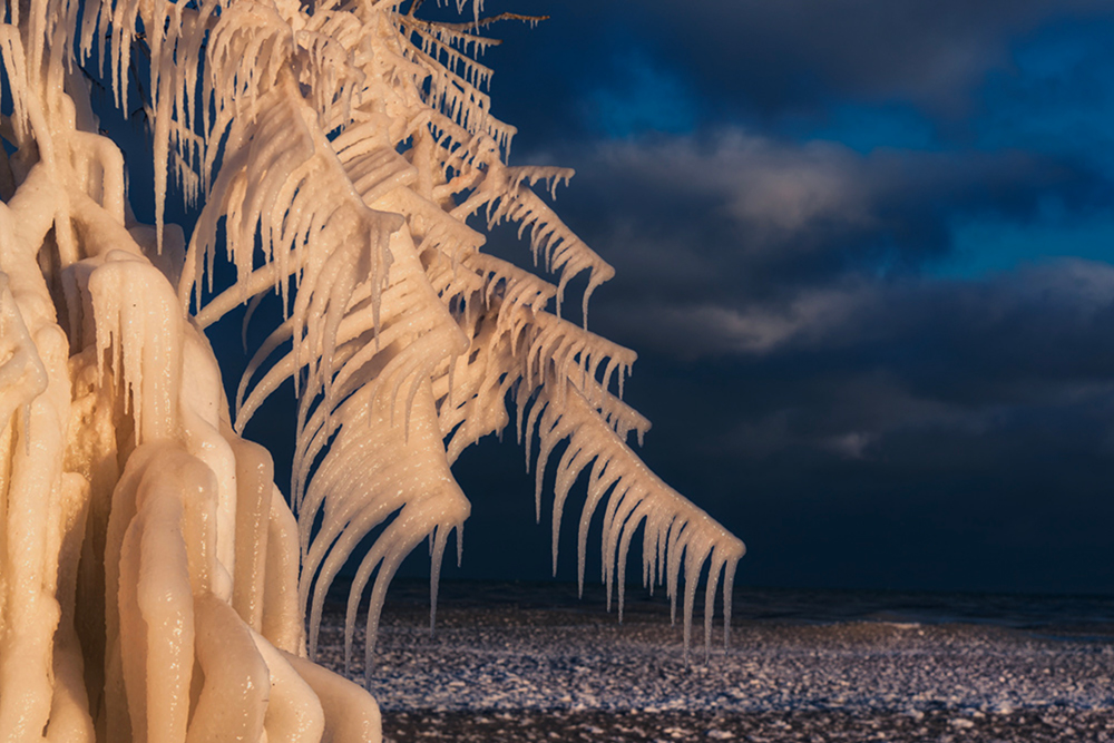 Late afternoon ice