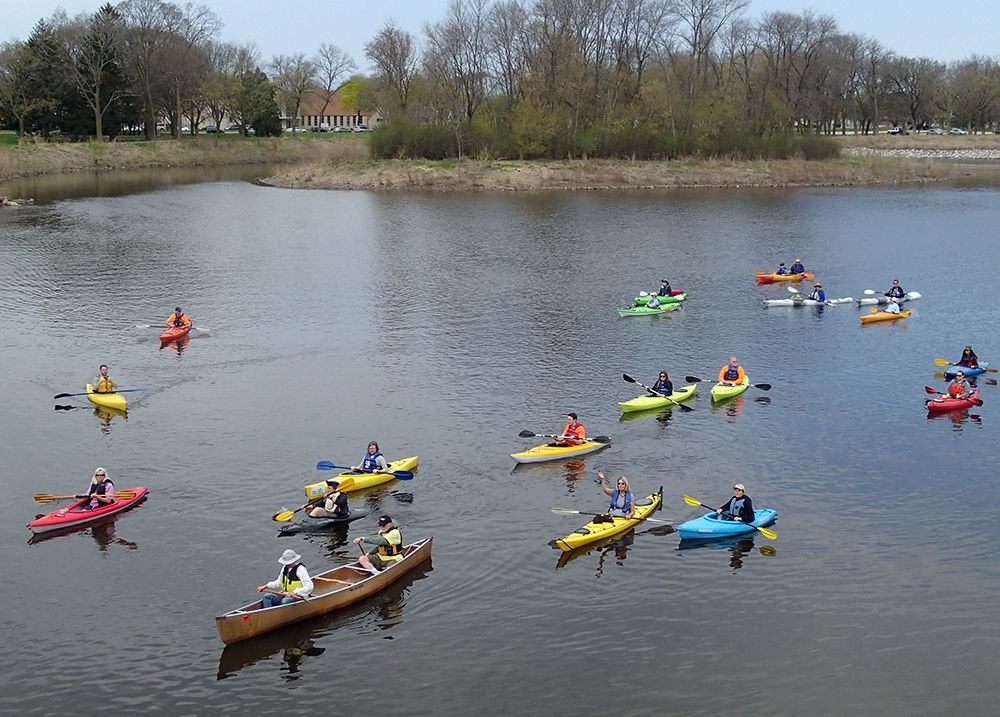 flotilla of kayaks