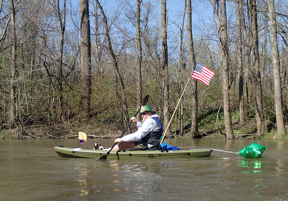 The Irishman in a kayak