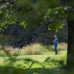 a man fishing