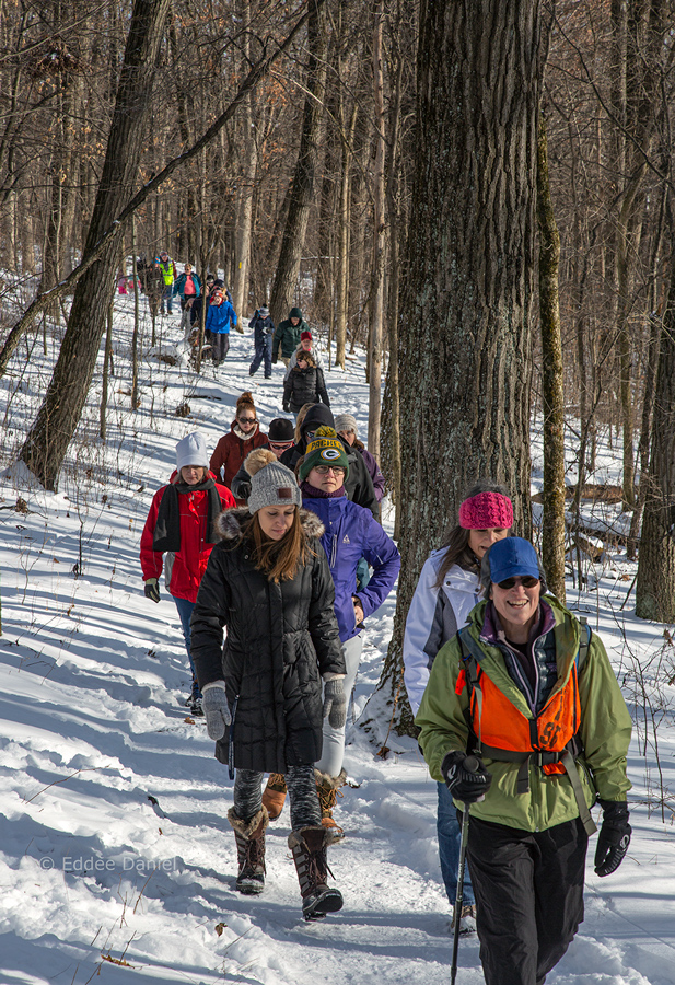 Tour group on the Ice Age Trail.