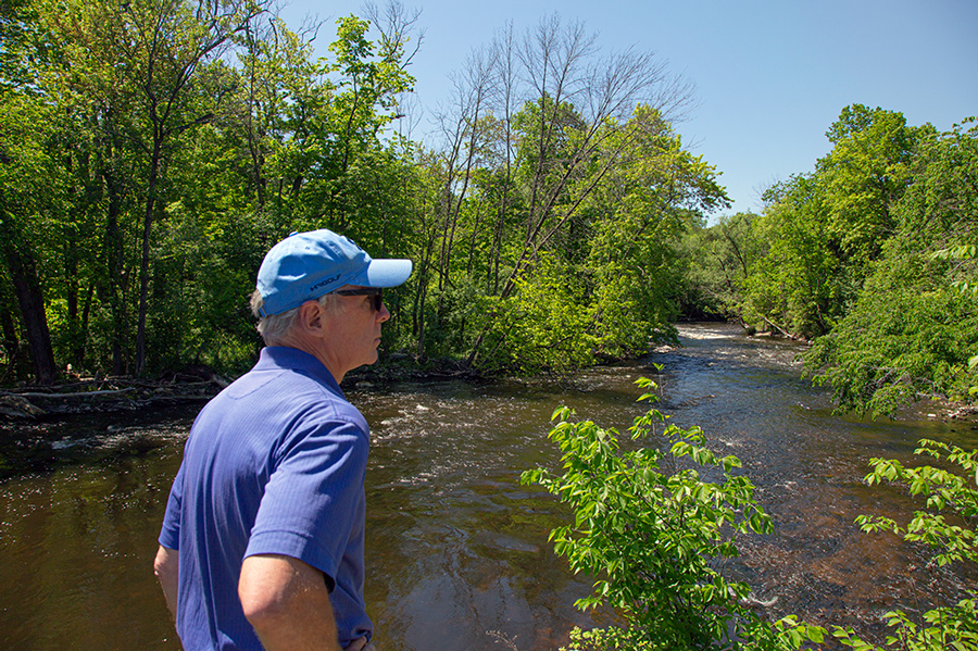 View of Milwaukee River downstream from the Lime Kiln Park overlook.