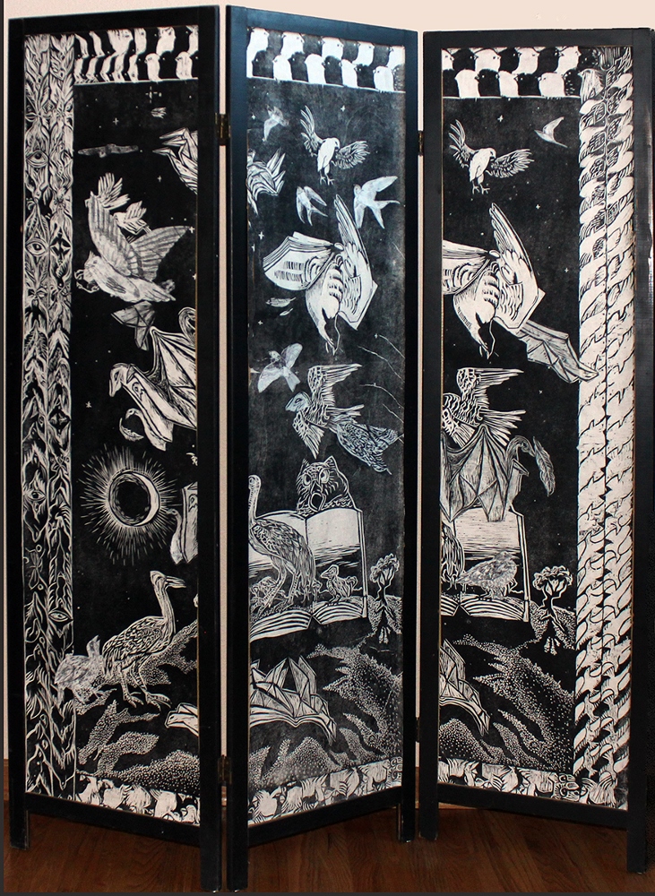 "Fly by Night," folding screen