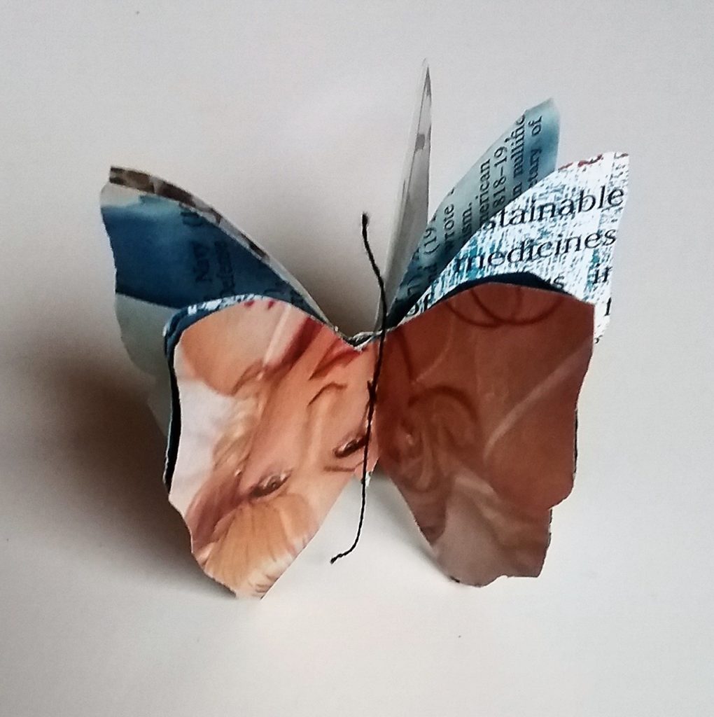 "Heather K," handmade butterfly book