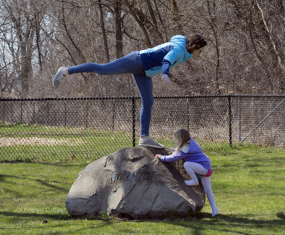 Carolyn and daughter, Estabrook Park, Milwaukee