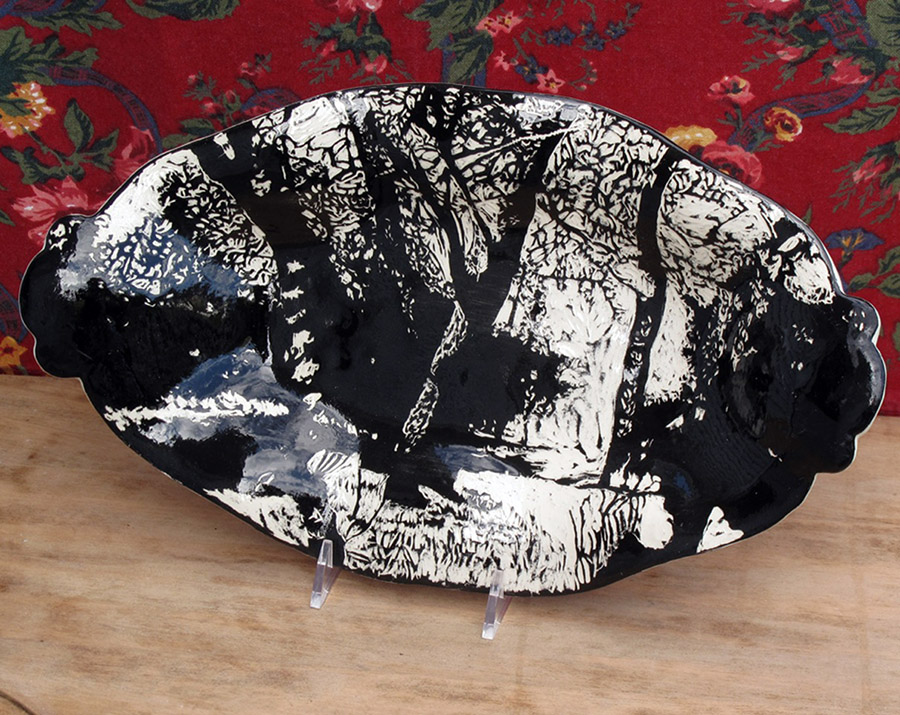 "Songs," ceramic platter