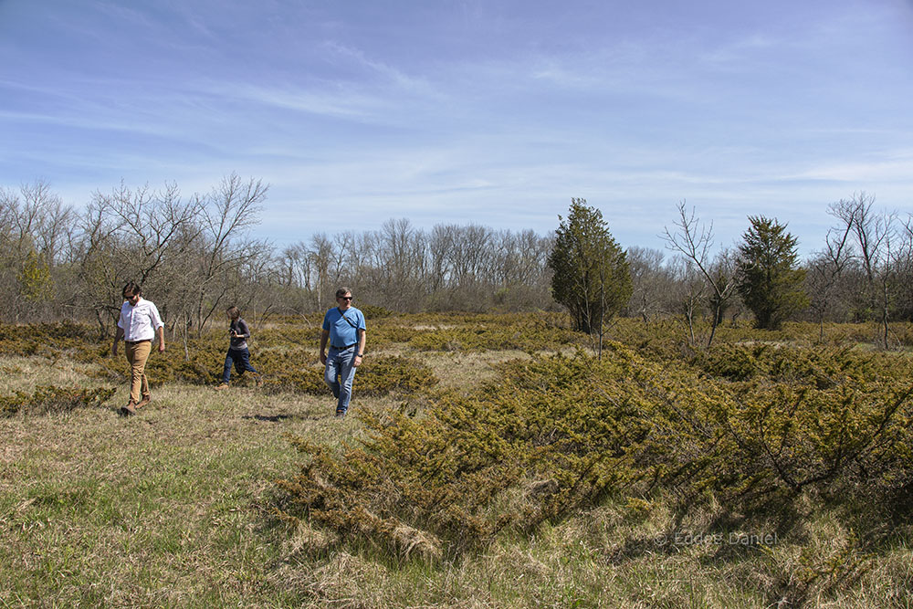 Ozaukee Washington Land Trust director, Tom Stolp leads a tour of a proposed new nature preserve at Cedar Gorge / Clay Bluffs, Port Washington