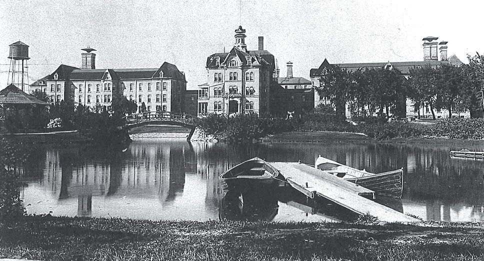 View of the Milwaukee County Asylum for the Insane.