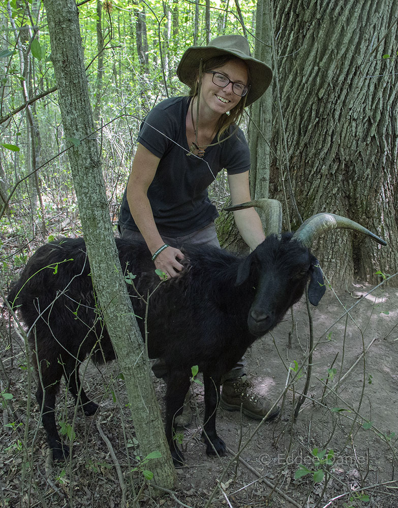 Project Manager Christine Bohn with one of her charges.