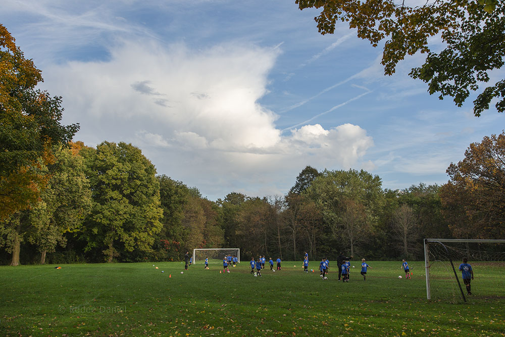 Soccer practice, Kletzsch Park, Glendale