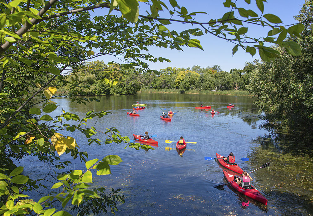 Kayaking class, Washington Park, Milwaukee