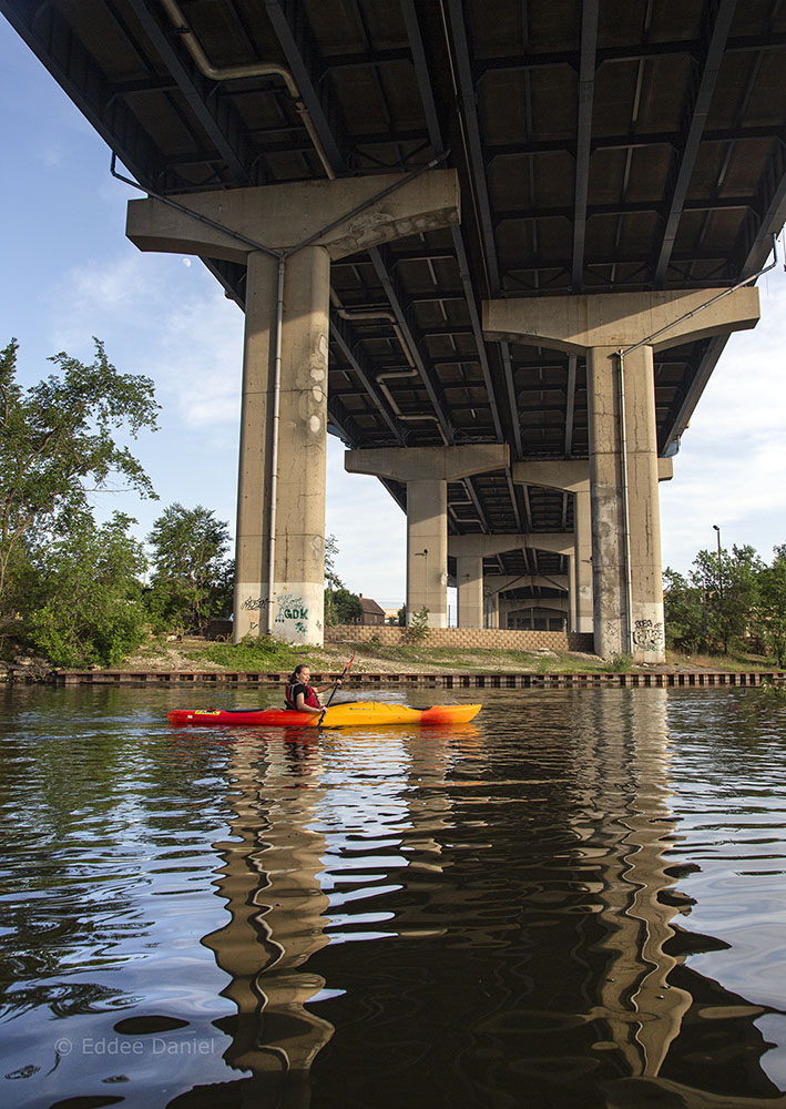 The High Rise Bridge takes I-94 over the Valley.