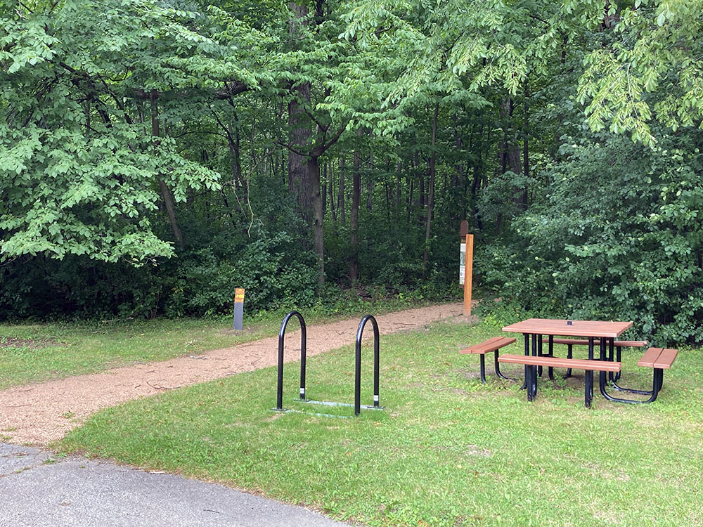 Accessible Entrance with bike racks at Wil-o-way Underwood