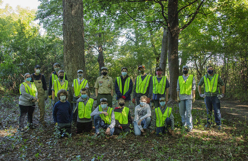 The scouts and other volunteers.