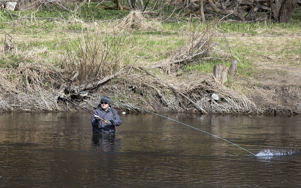 Fisherman casting