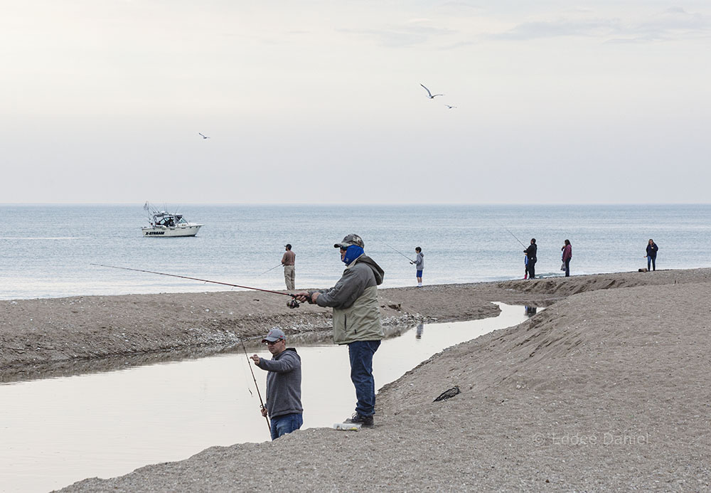 Autumn is also fishing season, which is clearly popular where the Pike River meets Lake Michigan at Pennoyer Park in Kenosha.