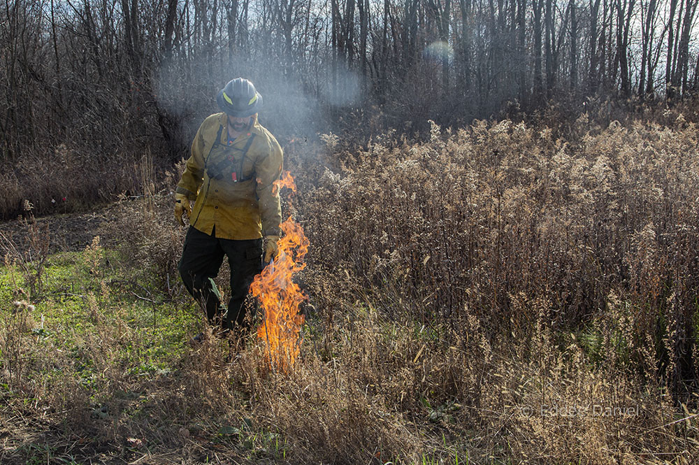 Matt ignites the fire