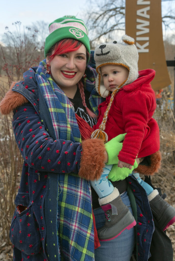 I met Mary and her color-coordinated son at RRF's Woolly Bear Fest in February