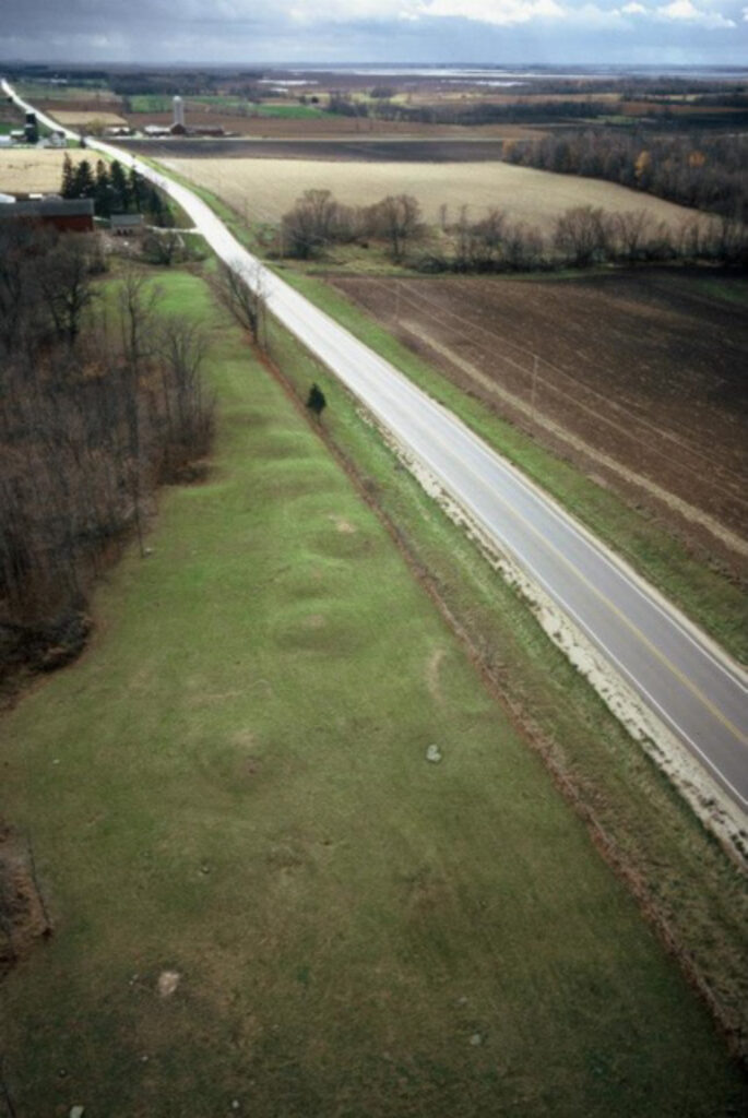 Aerial view of Kolterman Indian Mound Group