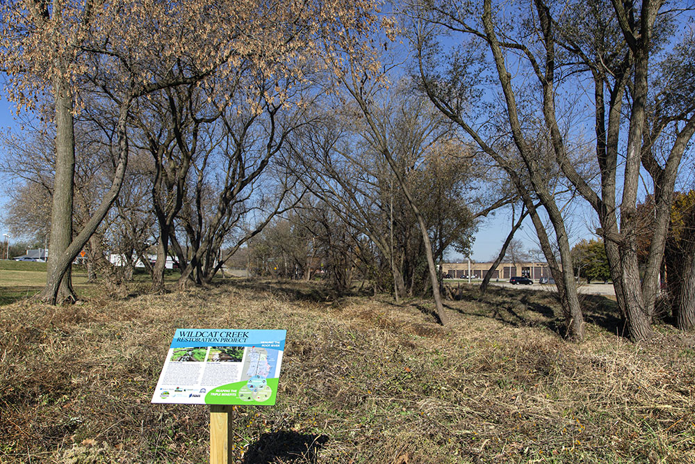 Restoration project informational sign