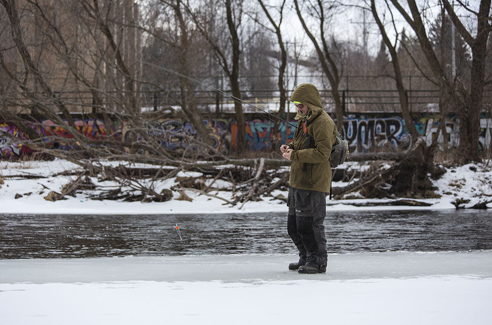 Angler on ice