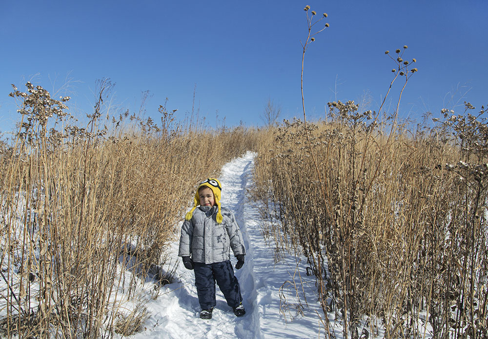 Boy on trail