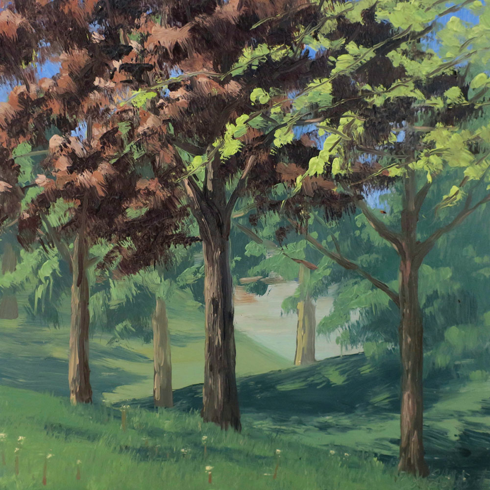 King Park. Oil on panel, 12x12. 2020.