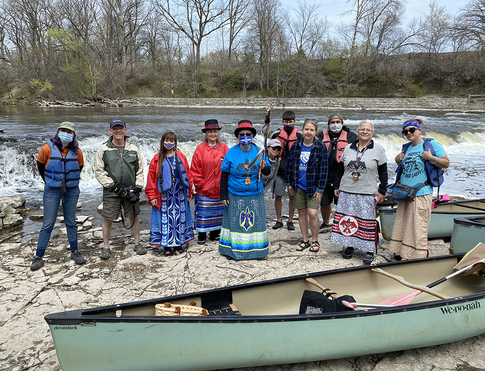 The group at Estabrook Falls.