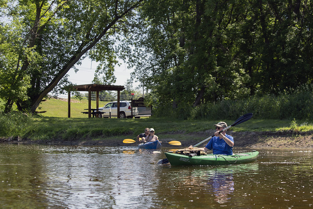 Putting in at Garrison Glen, a City of Mequon park.