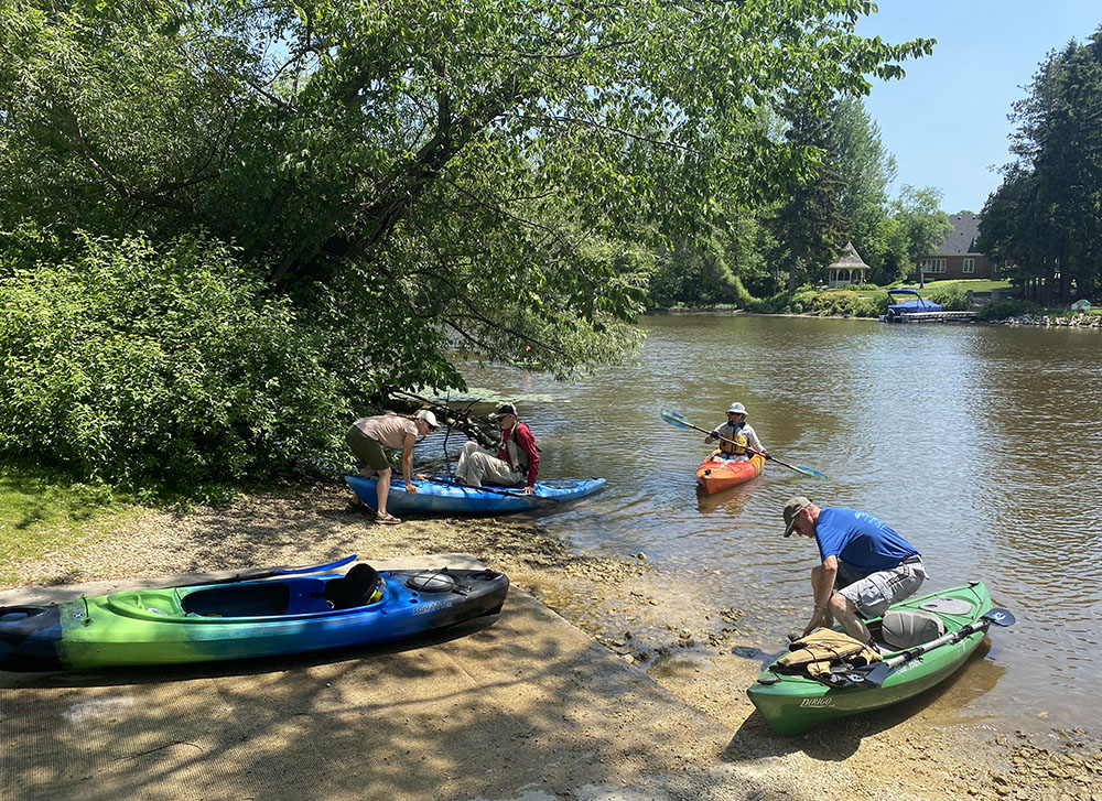 Our take out point, the boat launch at Villa Grove Park.