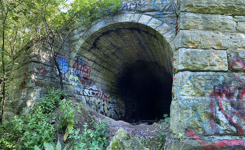 The "Tunnel to Nowhere" in Cambridge Woods.