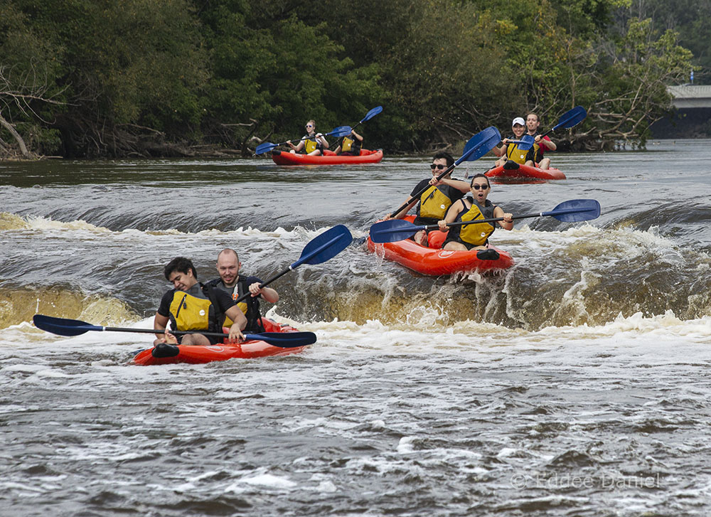 Rafters negotiate the Estabrook Falls