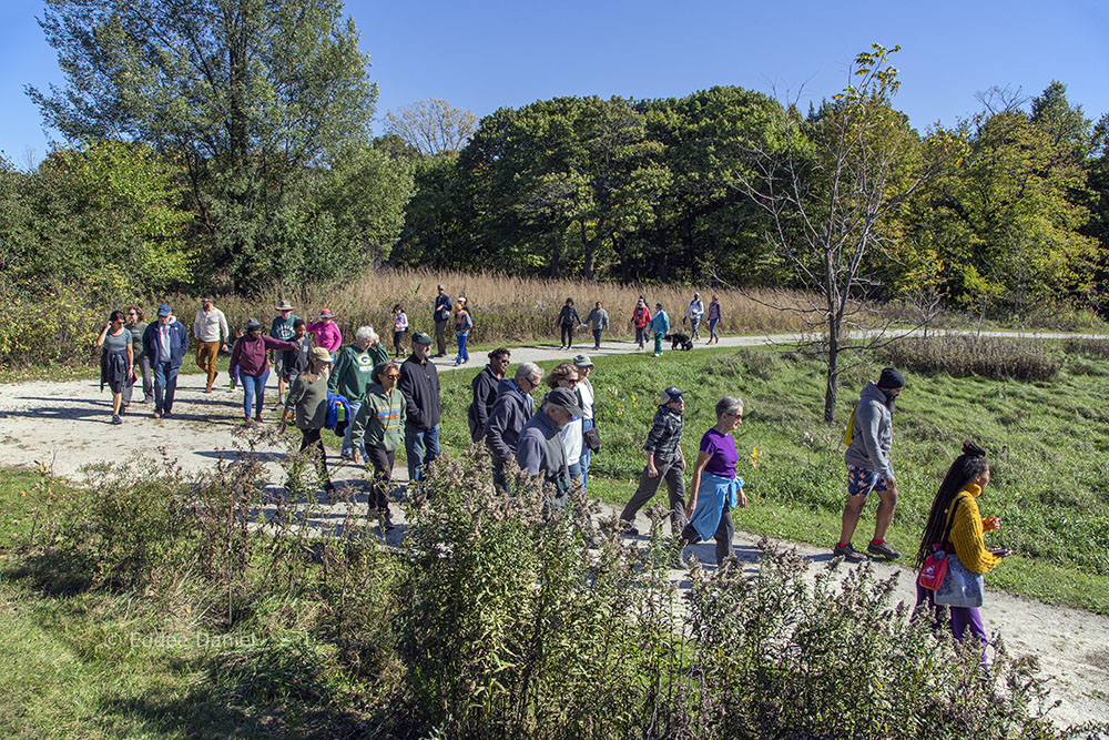 Thirty people attended the Nearby Nature MKE tour of Havenwoods.