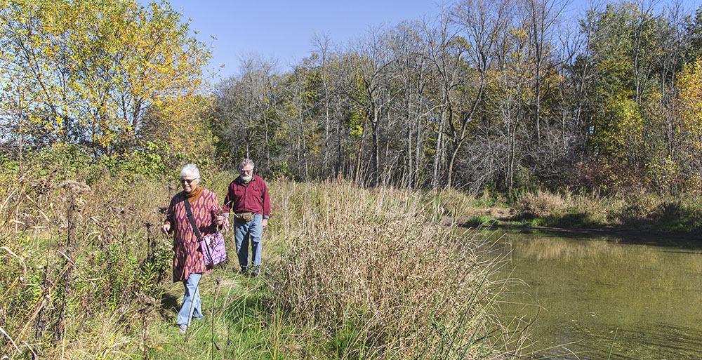 Artists in Residence Karen and Patrick Robison at Forest Beach Migratory Preserve