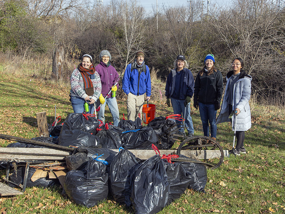 One of the clean up crews with their haul.