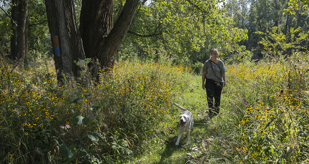 Jaymee Harvey Willms and companion at Schoofs Preserve.