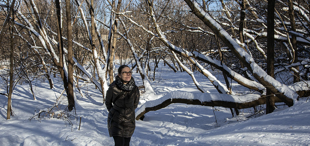 Marsha McDonald in the Greenway.