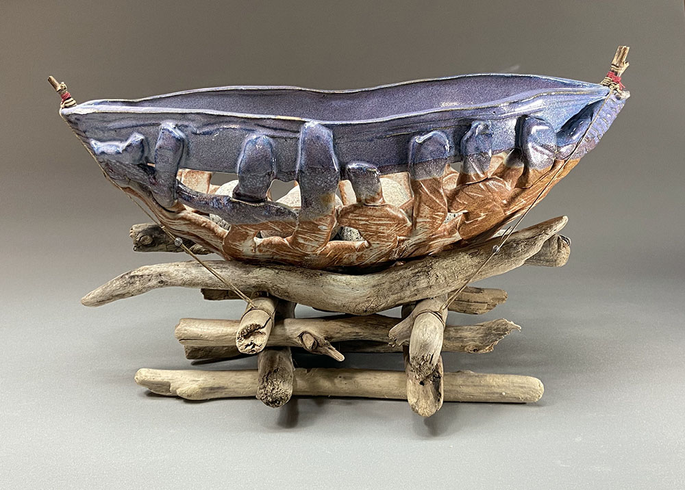 Ark. Ceramic and mixed media, by Patrick Robison.