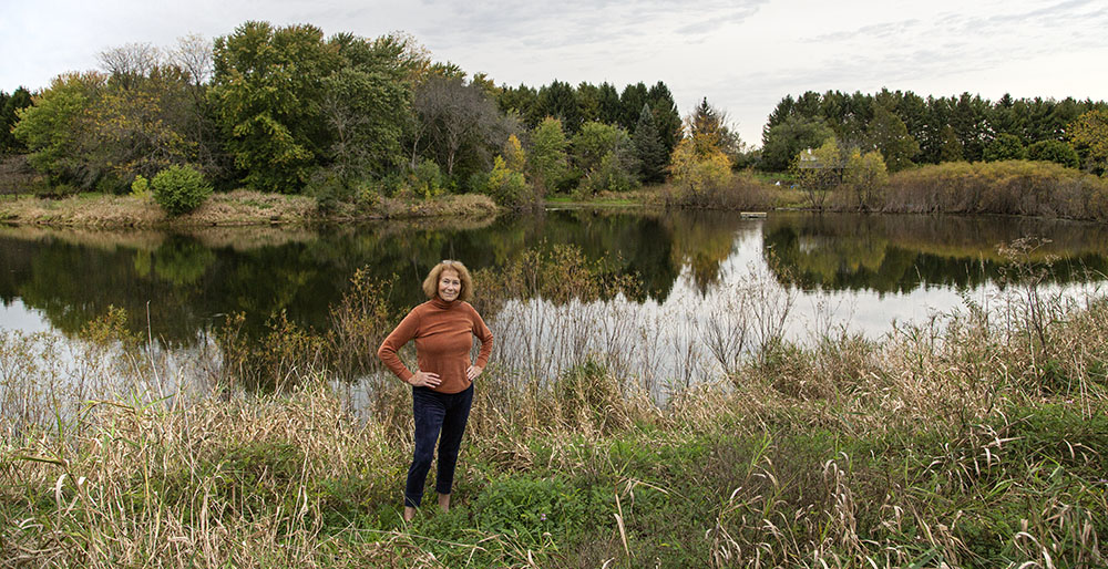 Sally Duback at Spirit Lake.