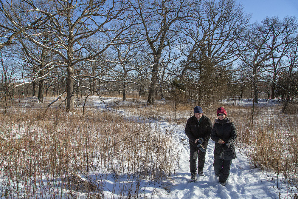 Scott and Lauralyn in the oak savanna.