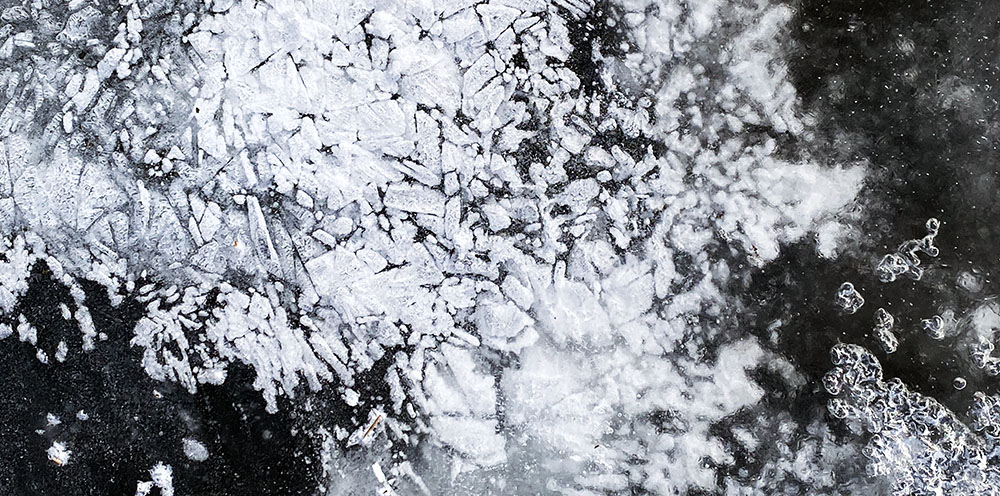 Patterns of Bubbles in Ice