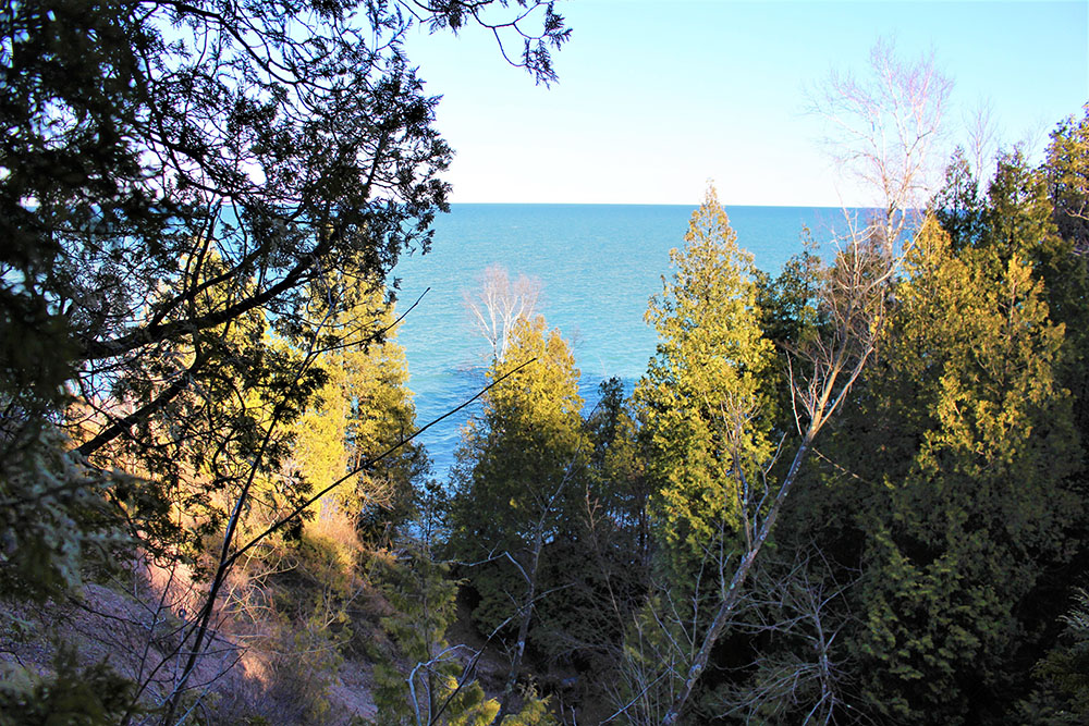 View of Lake Michigan from Cedar Gorge.