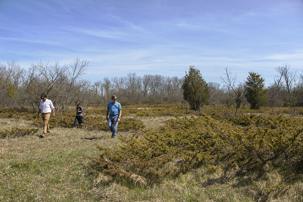 OWLT and Ozaukee County staffers surveying the property.  