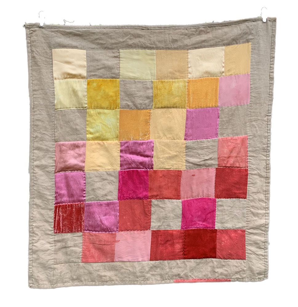 Preservation of Summer 2021
Naturally dyed silks, linen, machine piece and hand quilted. 2021