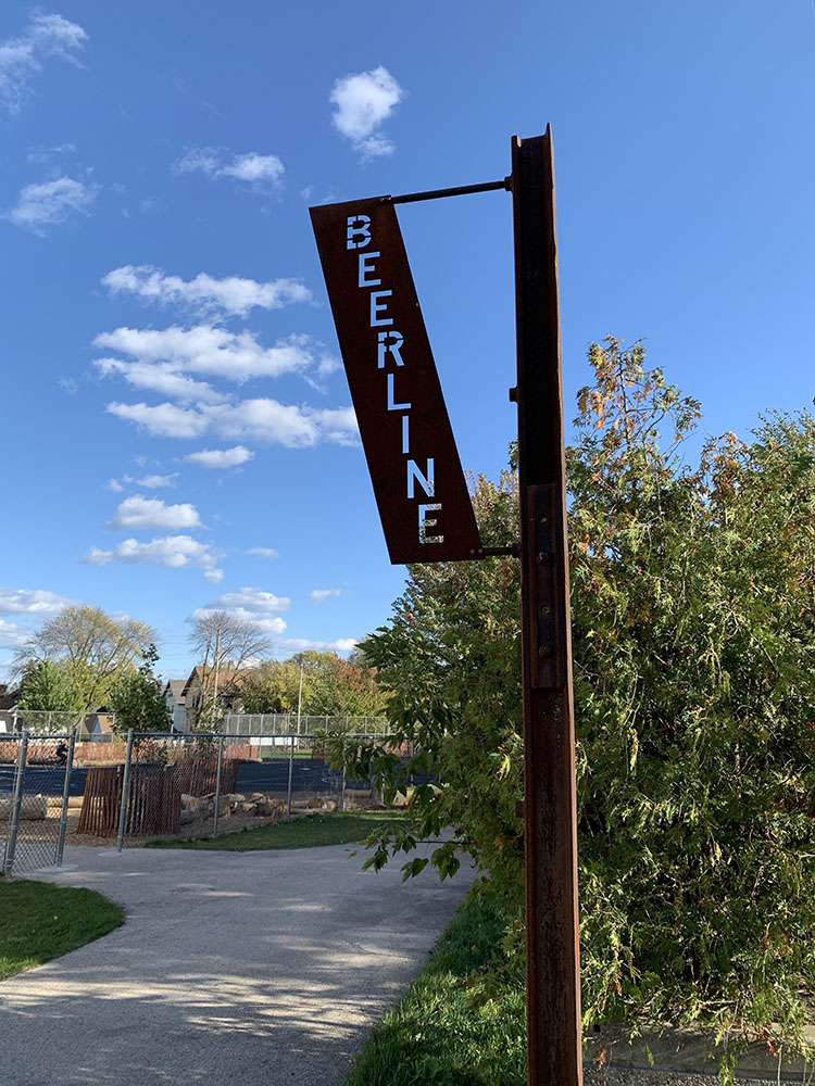 Beerline Trail sign.