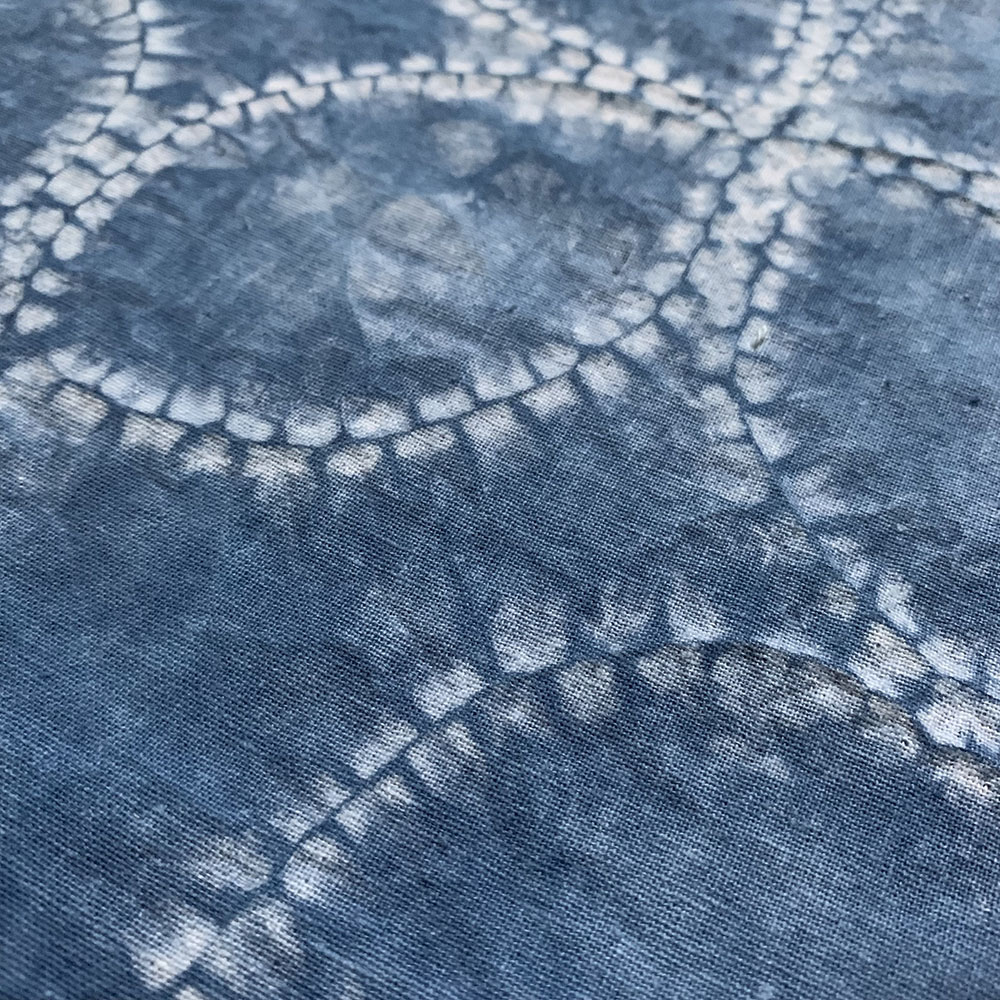 Sashiko dyed in indigo