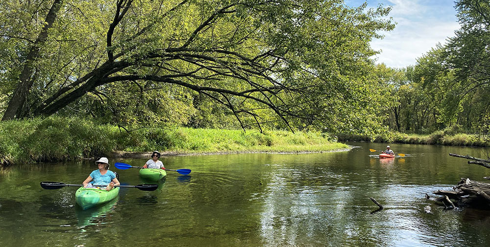 Kayaks on the Apple River